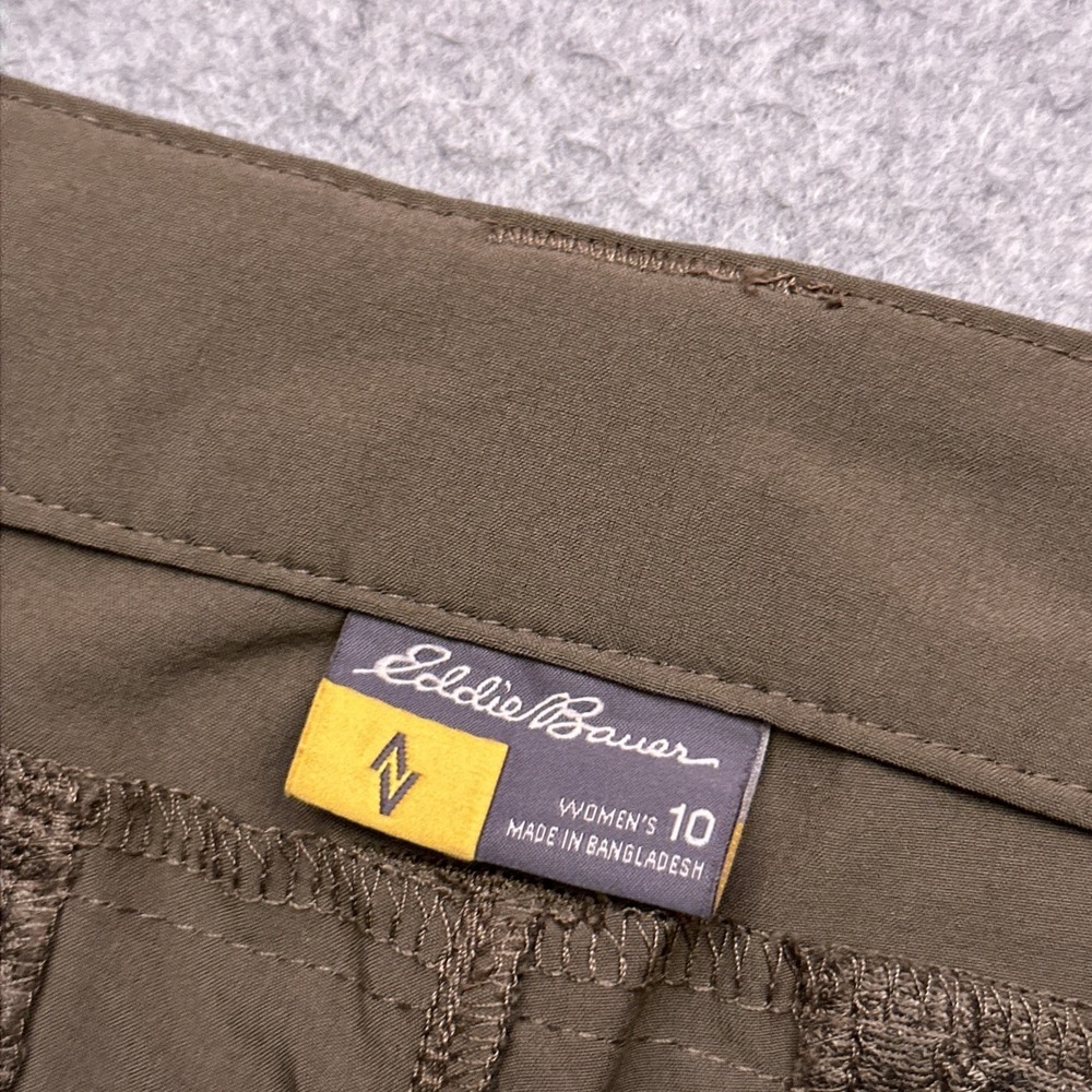 Eddie Bauer Travex Adventure Roll-Up Pants‎ Women's 10 Brown Mid-Rise Hiking - Picture 2 of 10